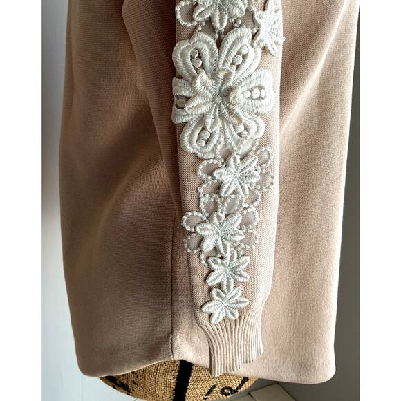 J.CREW Flower Sleeve Knitted Sweater Size S NWT, Retail $128 - Picture 5 of 9